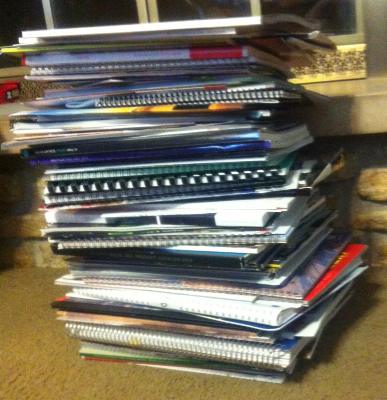 Stack of catalogs